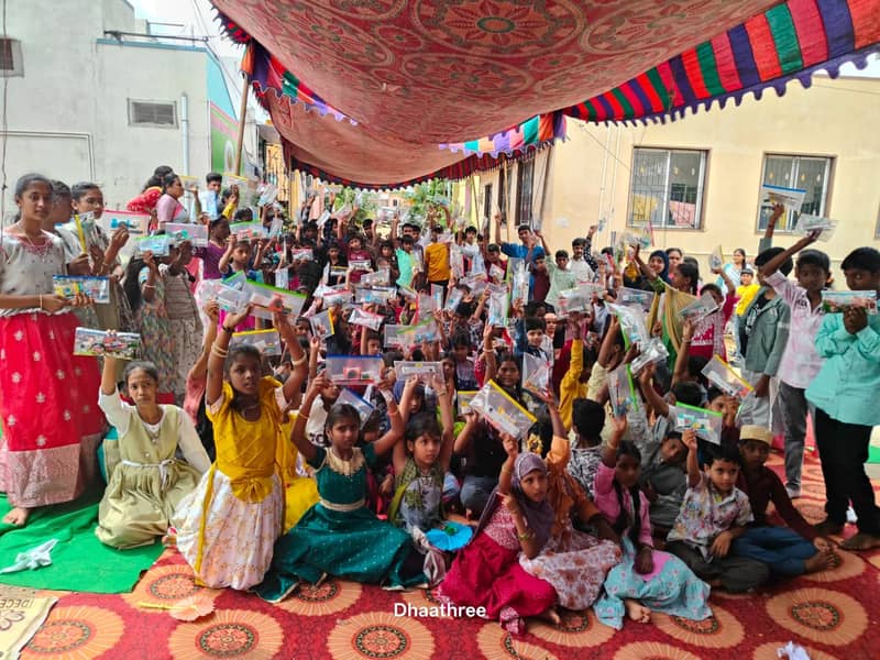 Children at an Akshara Utsav celebration