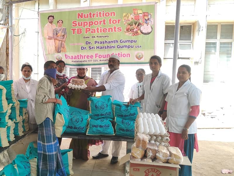 Nutrition kits for TB patients at a government hospital