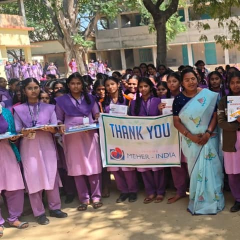 Distribution of books and study material to girl students